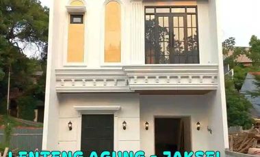 RUMAH BARU 3 LT ELEGAN CLUSTER STRATEGIS DKAT STASIUN DI LENTENG AGUNG
