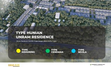 Rumah dan Tanah kavling di Perumahan Unram Residence Mataram R386