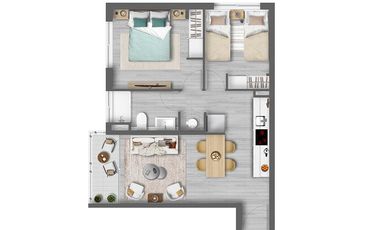 Departamento Dos Dormitorios Aviador Acevedo