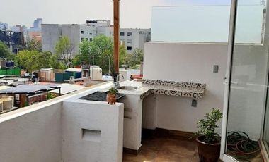 VENTA PENTHOUSE CON TERRAZA PRIVADA ROMA NORTE 2 NIVELES