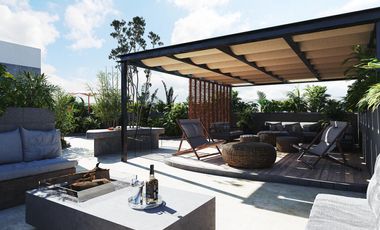 DEPARTAMENTO EN VENTA EN CANCUN 1 HABITACIÓN CON BAR, GYM, ALBERCA