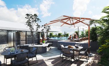 DEPARTAMENTO EN VENTA EN CANCUN 1 HABITACIÓN CON BAR, GYM, ALBERCA