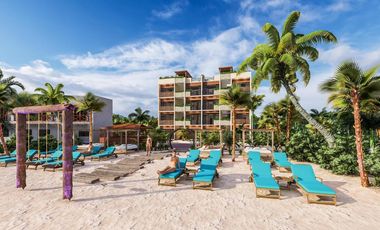 DEPARTAMENTO EN VENTA CON VISTA AL MAR, EQUIPADO Y AMUEBLADO EN MAHAHUAL. ENTREGA INMEDIATA