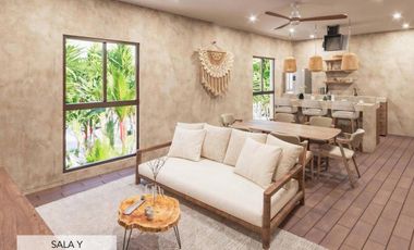 DEPARTAMENTO EN VENTA CON VISTA AL MAR, EQUIPADO Y AMUEBLADO EN MAHAHUAL. ENTREGA INMEDIATA