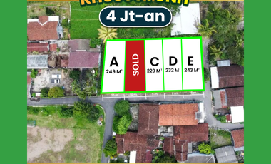 Tanah dijual di Ngemplak, Sleman