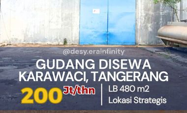 Disewakan Gudang di Karawaci, Tangerang