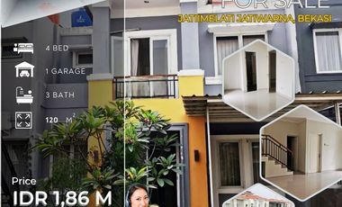 JATIWARNA BEKASI RUMAH 2 LT DALAM CLUSTER 500 M DARI PINTU TOL S695