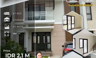CLUSTER BURGUNDY SUMARECON RUMAH 2 LT KONDISI KOSONG SIAP HUNI S671