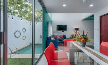 Villa de 3 niveles, 3 recamaras, esquina, a 1 cuadra del mar de Chicxulub Pto. Ideal para inversión