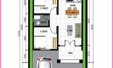 Panjatan Kulon Progo, Rumah Murah Model Bali Style Type 50