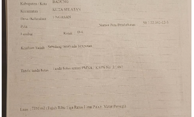 Tanah 73 Are di Ungasan