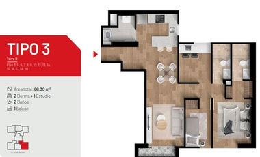 VENDO DPTO DE 3 DORM EN SANTA BEATRIZ