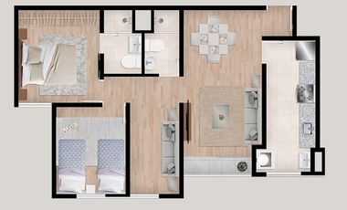 VENDO DPTO. DE 3 DORM. EN OSCAR R. BENAVIDES - CERCADO