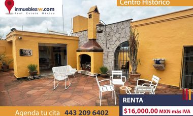 LOFT SEMIAMUEBLADA EN RENTA EN EL CENTRO HISTORICO, MORELIA