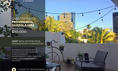 PLANTA ALTA DE CASA EN RENTA, PROVIDENCIA, GUADALAJARA