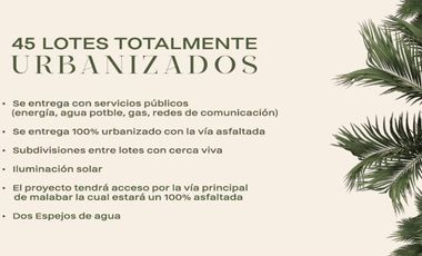 LOTE EN VENTA EN MALABAR EN CERRITOS/ PEREIRA