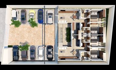 Pre-Venta de departamento de 3 habitaciones en conkal