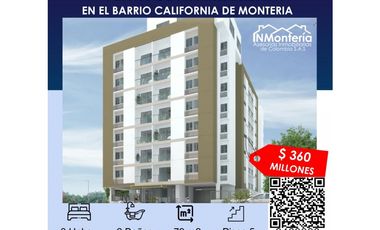 VENTA DE  APARTAMENTO EN EL BARRIO CALIFORNIA DE MONTERIA