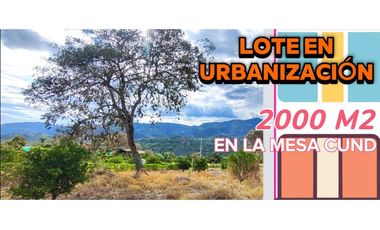 Lote en urbanización de 2000 M2 en 200 mill en #lamesacundinamarca