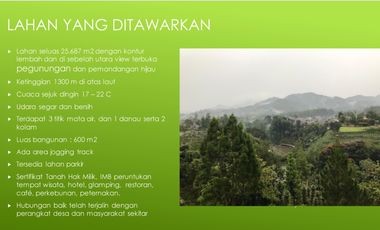 Dijual Lahan Potensial di Maribaya Timur, Lembang, Bandung, Jawa Barat
