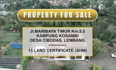 Dijual Lahan Potensial di Maribaya Timur, Lembang, Bandung, Jawa Barat