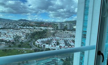 Departamento amueblado en renta en Juriquilla Towers, todos los muebles son nuevos!