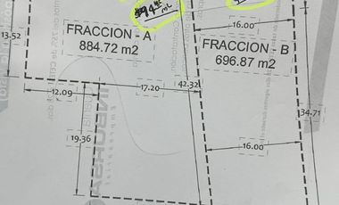 3 Terrenos juntos desde 1,800 hasta 3,382 / Fraccionables