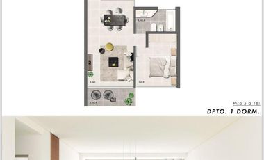 Departamento En Venta 1 Dormitorio - Los Teros