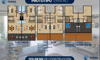 Preventa de casa nueva de 3 recamaras con alberca en residencial Terra Rio, Santa Fe, Xohitepec, Mor.