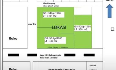 TANAH DIJUAL LOKASI TENGAH KOTA JOGJA LEBAR MUKA 37 METER