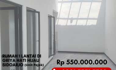 Rumah Baru 1 Lantai Murah di Griya Hati Hijau Candi Sidoarjo