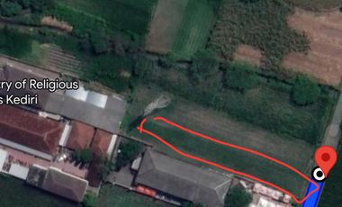 Lahan 1.400m² SHM di Belakang Kantor PKB – Strategis, Pusat Kota Kedir