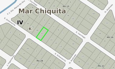 Terreno en venta - 720 mts2 - Mar Chiquita