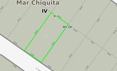 Terreno en venta - 720 mts2 - Mar Chiquita