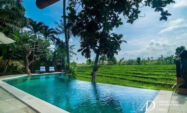 FREEHOLD RUSTIC STYLE VILLA OFFERS RICE-FIELD VIEWS IN CANGGU