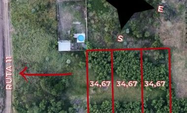VENDE 3 terrenos 10x34,67 Barrio Norte