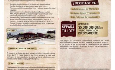 LOTES CAMPESTRES A 20 KILÓMETROS DE MONTERA