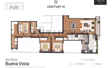 ELEGANTE DEPARTAMENTO DE ESTRENO EN LA ZONA MAS EXCLUSIVA DE SAN BORJA