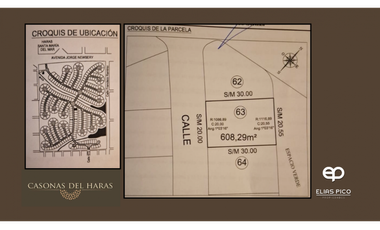 VENTA Terreno 608m2 - Casonas del Haras