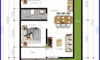 Pengasih, Rumah Murah 300 Jutaan Model Japandi Type 50