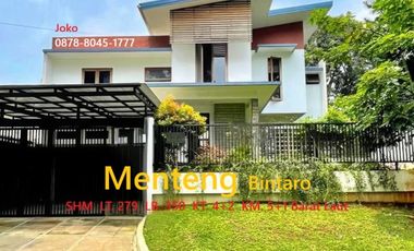 Rumah Cluster area Elit Menteng Bintaro Jaya, Tangerang Selatan