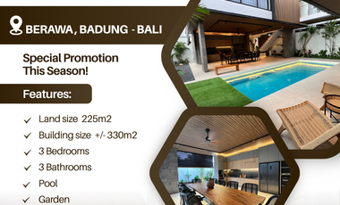 for sale 2 unit luxury villa in berawa with private pool