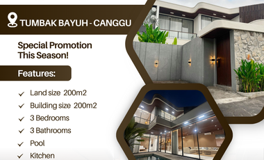Dijual Vila Lokasi Di Tumbak Bayuh Pererenan dengan private pool