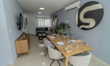 CASA EN VENTA EN PLAYA DEL CARMEN 3 HABITACIONES CON GYM, CASA CLUB ALBERCA, AREA GRILL