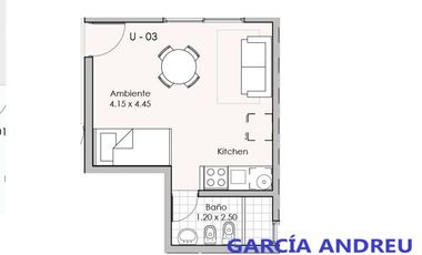 VENTA Depto Monoambiente c/Terraza exclusiva- San Nicolás 300-Echesortu, Rosario