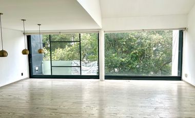 Renta departamento PH en Polanco con terraza y balcones.