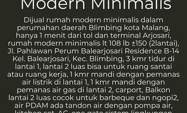 Jual / Sewa Rumah Modern lokasi Strategis dekat pintu Tol Malang