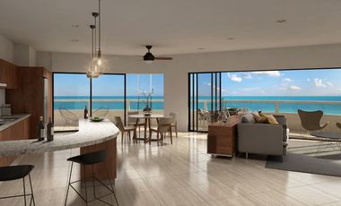 Departamento en venta front beach, Telchac Puerto, Yucatán