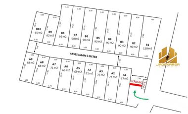 JAP064 New Townhouse 2 Lt Modern Minimalis di Jagakarsa, Jakarta