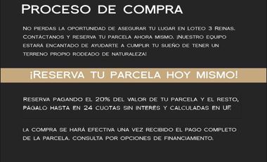 Sitio en Venta en Loteo 3 Reinas : K-581, San Clemente, Maule